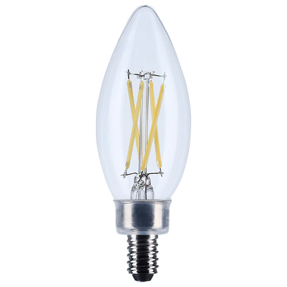 image of 4.5 Watt - B11 LED - Clear - 350 Lumens - 3000K - European base - 120 Volt