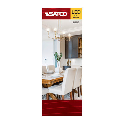 image of 4.5 Watt - B11 LED - Clear - 350 Lumens - 3000K - European base - 120 Volt