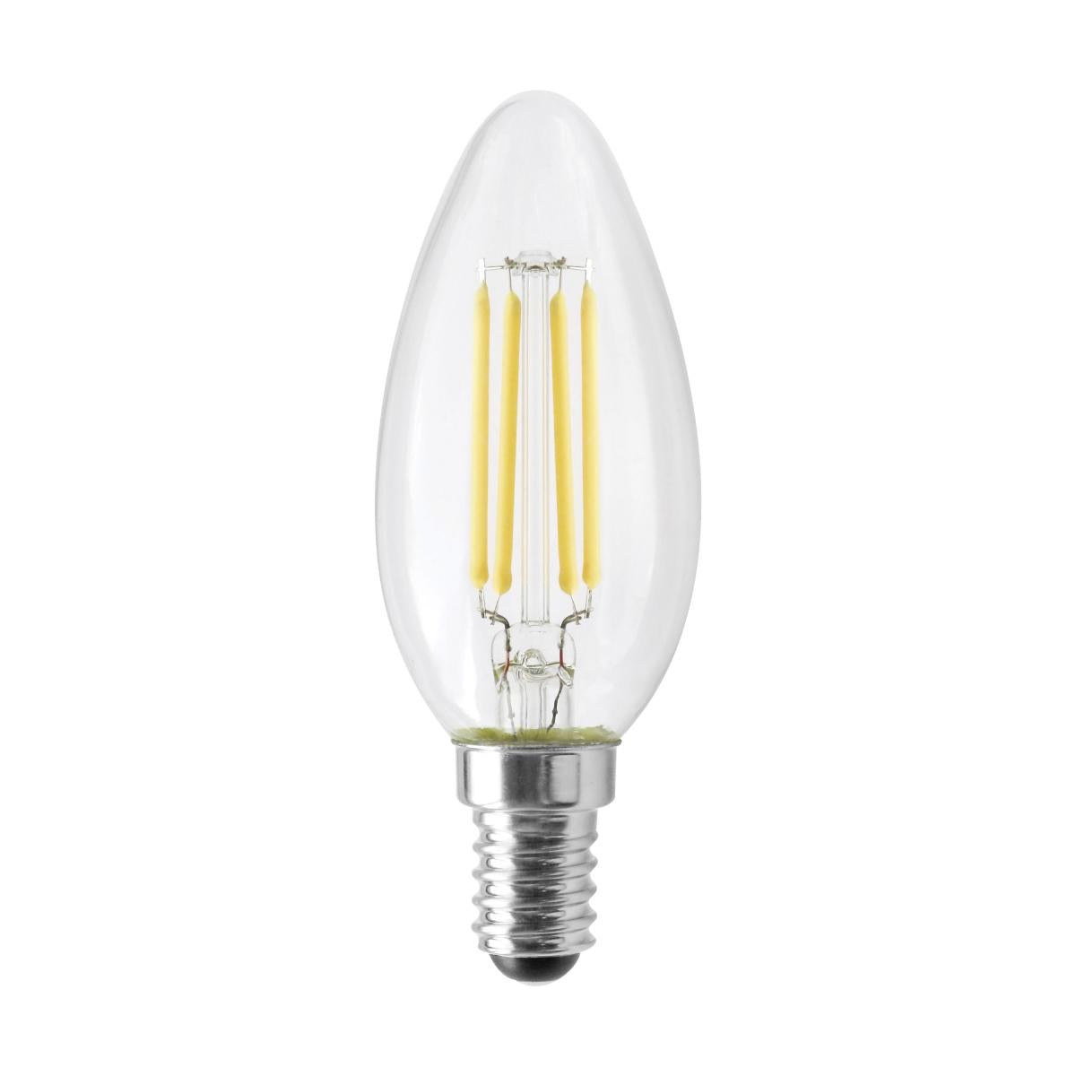 image of 4.5 Watt - B11 LED - Clear - 350 Lumens - 3000K - European base - 120 Volt