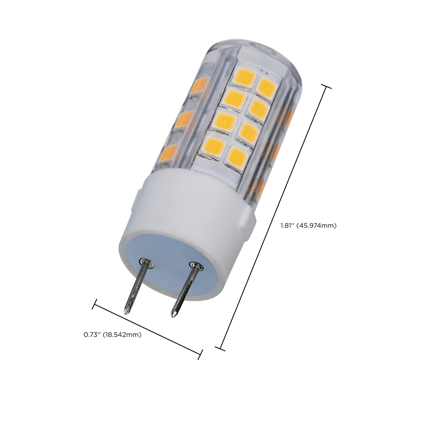 image of 4.5 Watt Mini LED - G8 Base - 3000K - Clear Finish - 120 Volt