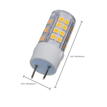 image of 4.5 Watt Mini LED - G8 Base - 3000K - Clear Finish - 120 Volt