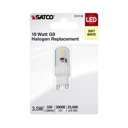 image of 3.5 Watt Mini LED - G9 Base - 3000K - Clear Finish - 120 Volt