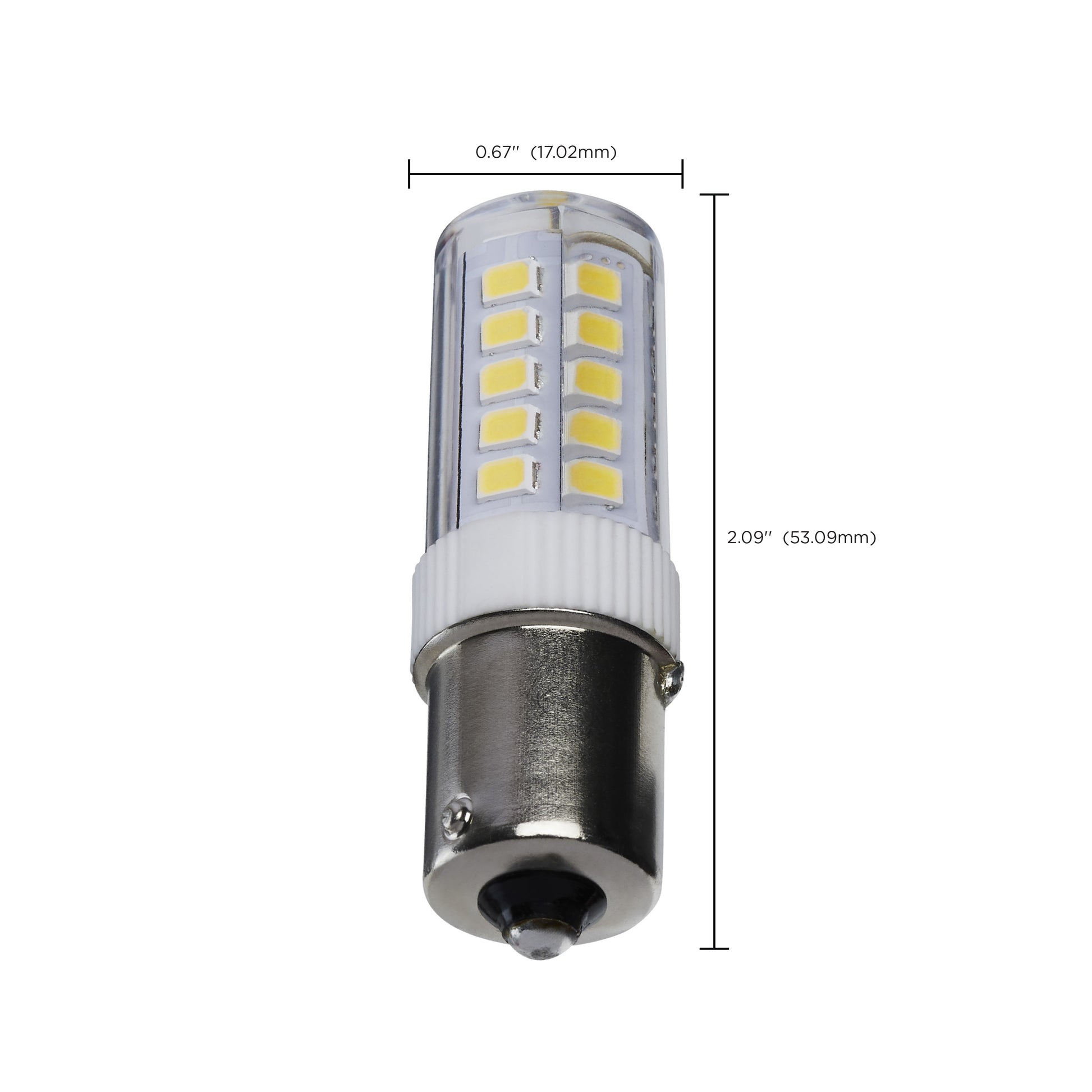 image of 4.5 Watt Mini LED - Bayonet Single Contact Base - 3000K - Clear Finish - 12 Volt