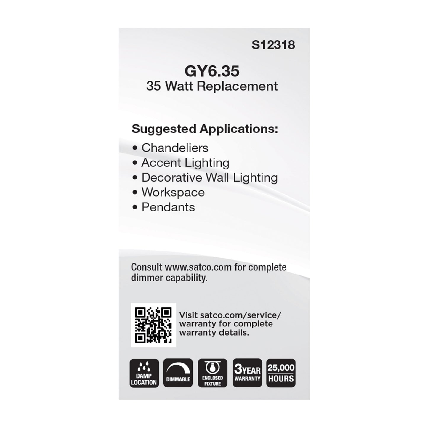 image of 4.5 Watt T6 LED - Clear Finish - GY6.35 Base - 3000K - 12 Volt