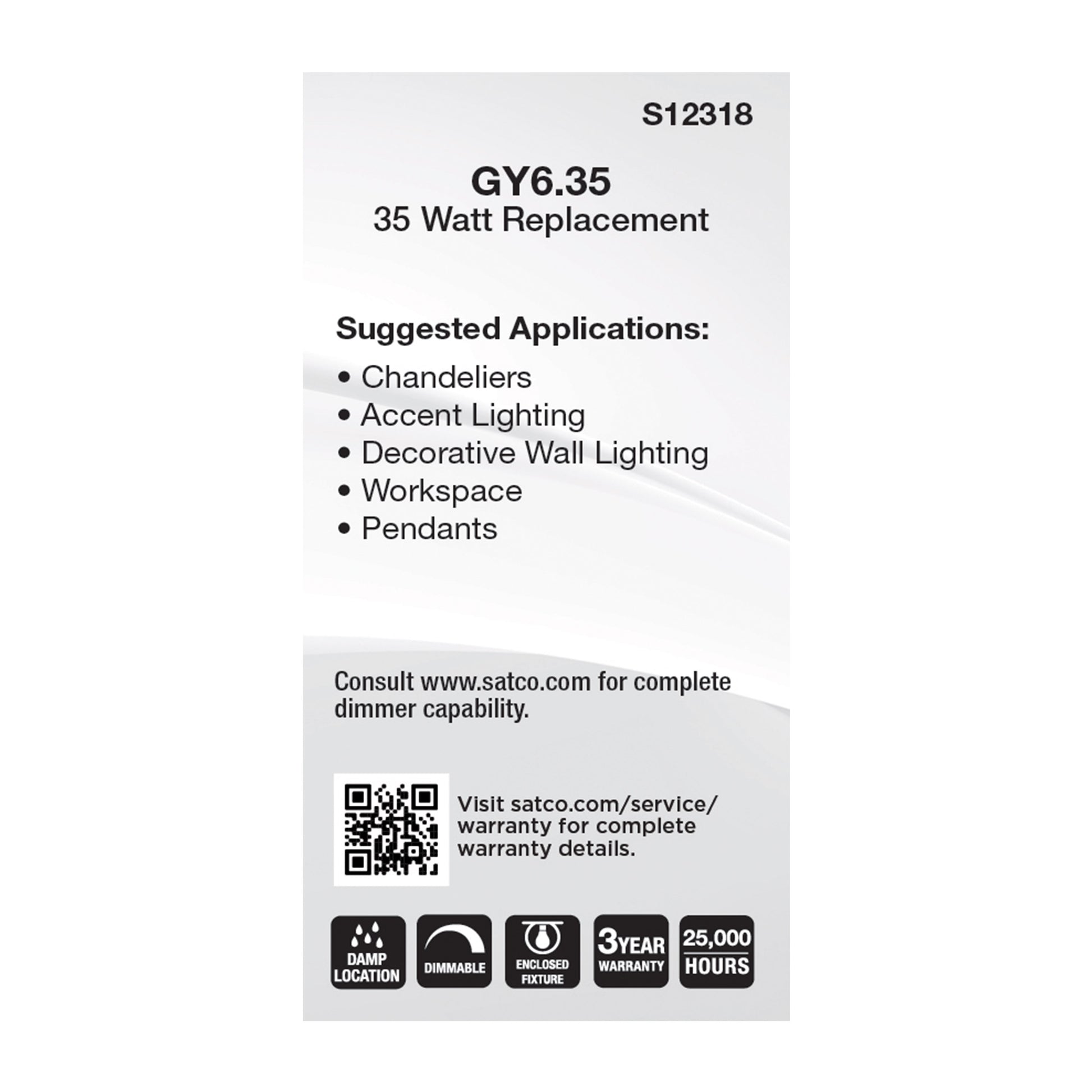 image of 4.5 Watt T6 LED - Clear Finish - GY6.35 Base - 3000K - 12 Volt