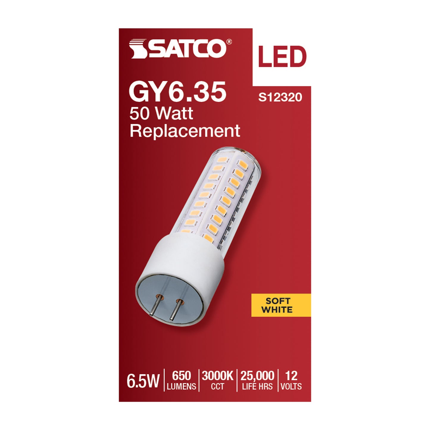 image of 6.5 Watt T6 LED - Clear Finish - GY6.35 Base - 3000K - 12 Volt