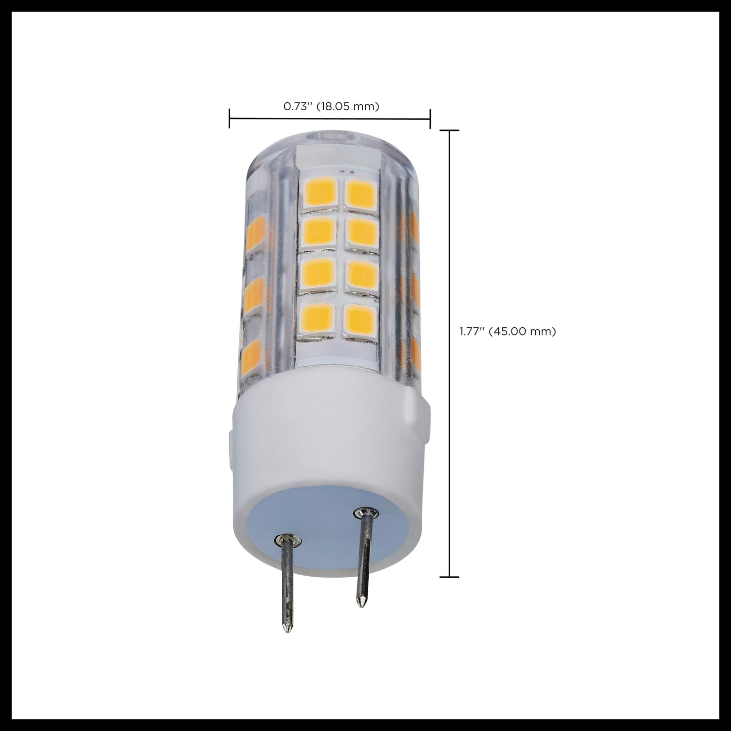 image of 4.5 Watt T6 LED - Clear Finish - G8 Base - 3000K - 120 Volt
