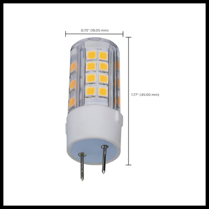image of 4.5 Watt T6 LED - Clear Finish - G8 Base - 3000K - 120 Volt