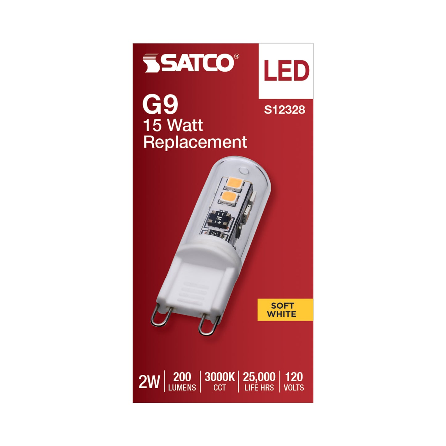 image of 2 Watt T4 LED - Clear Finish - G9 Base - 3000K - 120 Volt