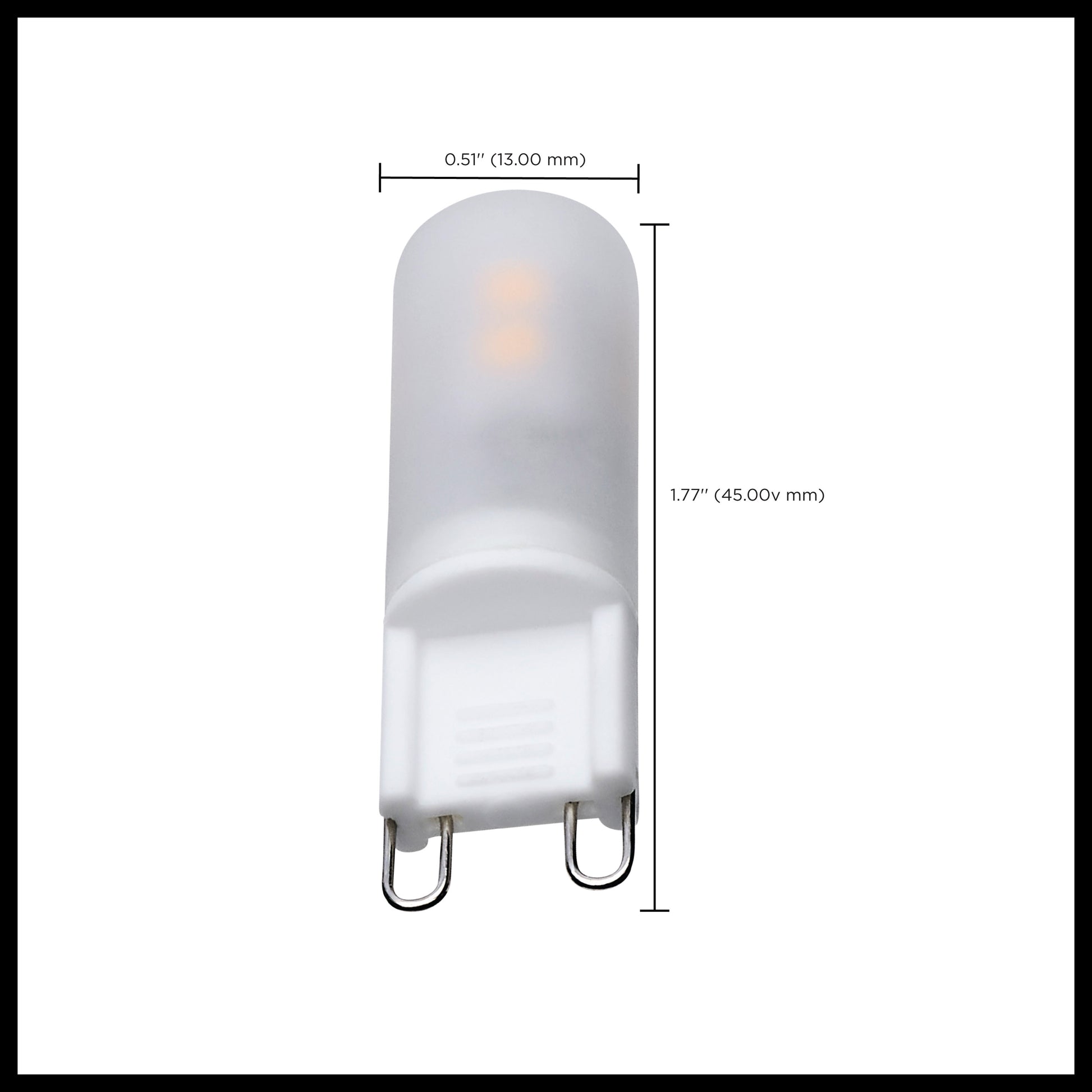 image of 2 Watt T4 LED - Frost Finish - G9 Base - 3000K - 120 Volt