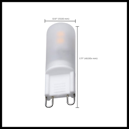 image of 2 Watt T4 LED - Frost Finish - G9 Base - 3000K - 120 Volt