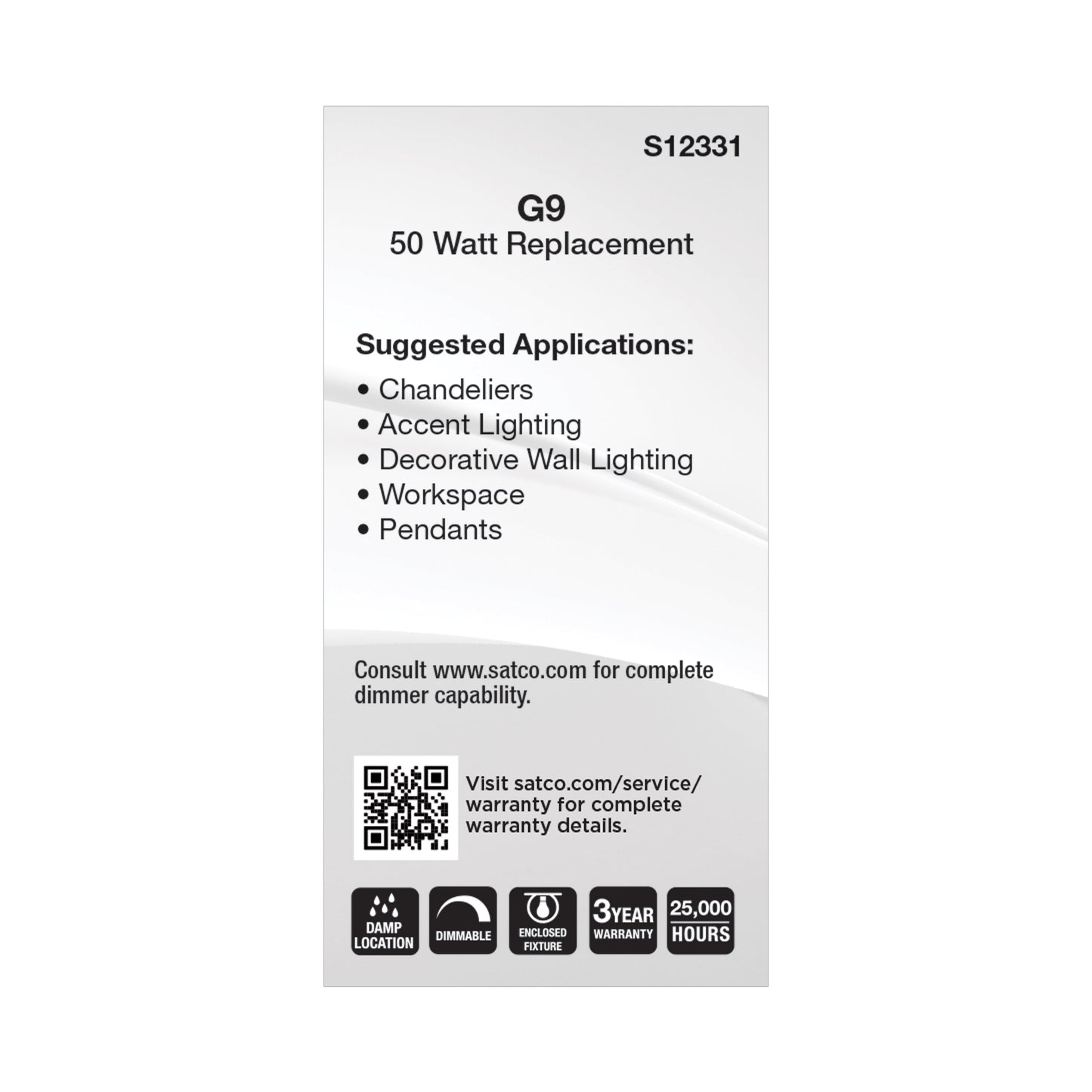 image of 6.5 Watt T6 LED - Clear Finish - G9 Base - 3000K - 120 Volt