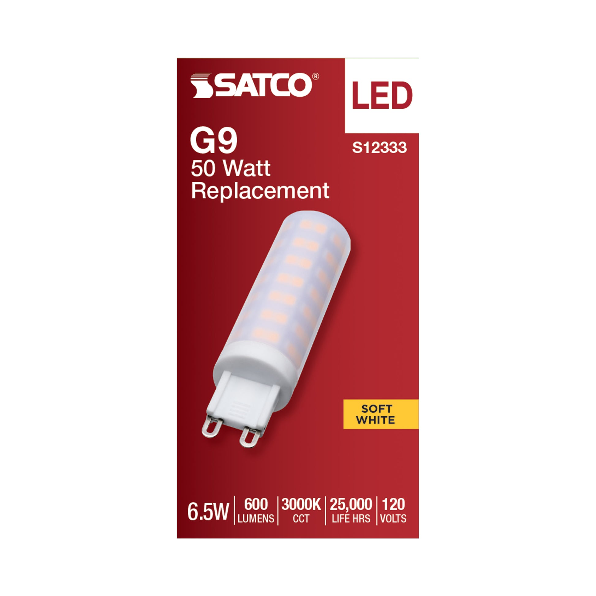 image of 6.5 Watt T6 LED - Frost Finish - G9 Base - 3000K - 120 Volt