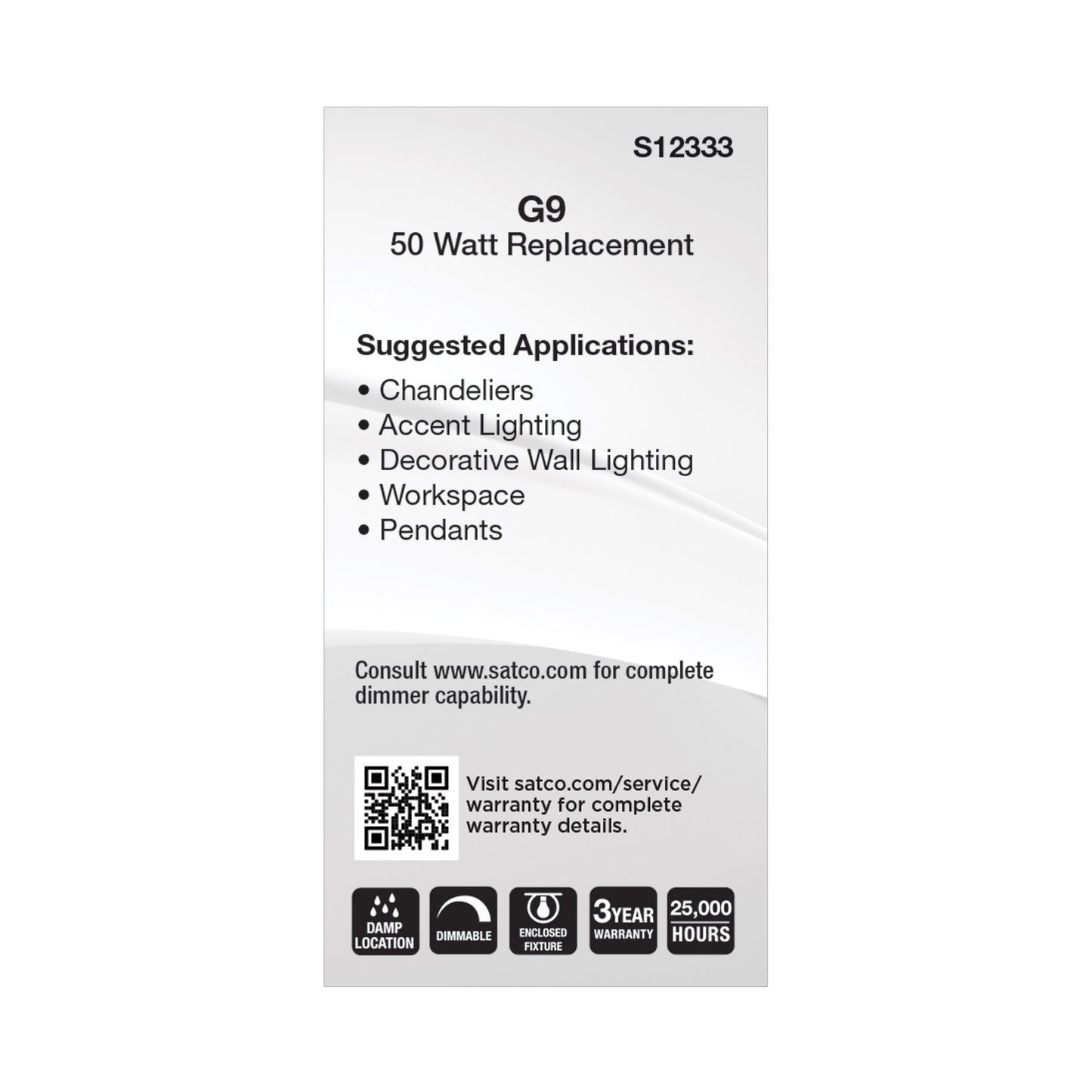 image of 6.5 Watt T6 LED - Frost Finish - G9 Base - 3000K - 120 Volt