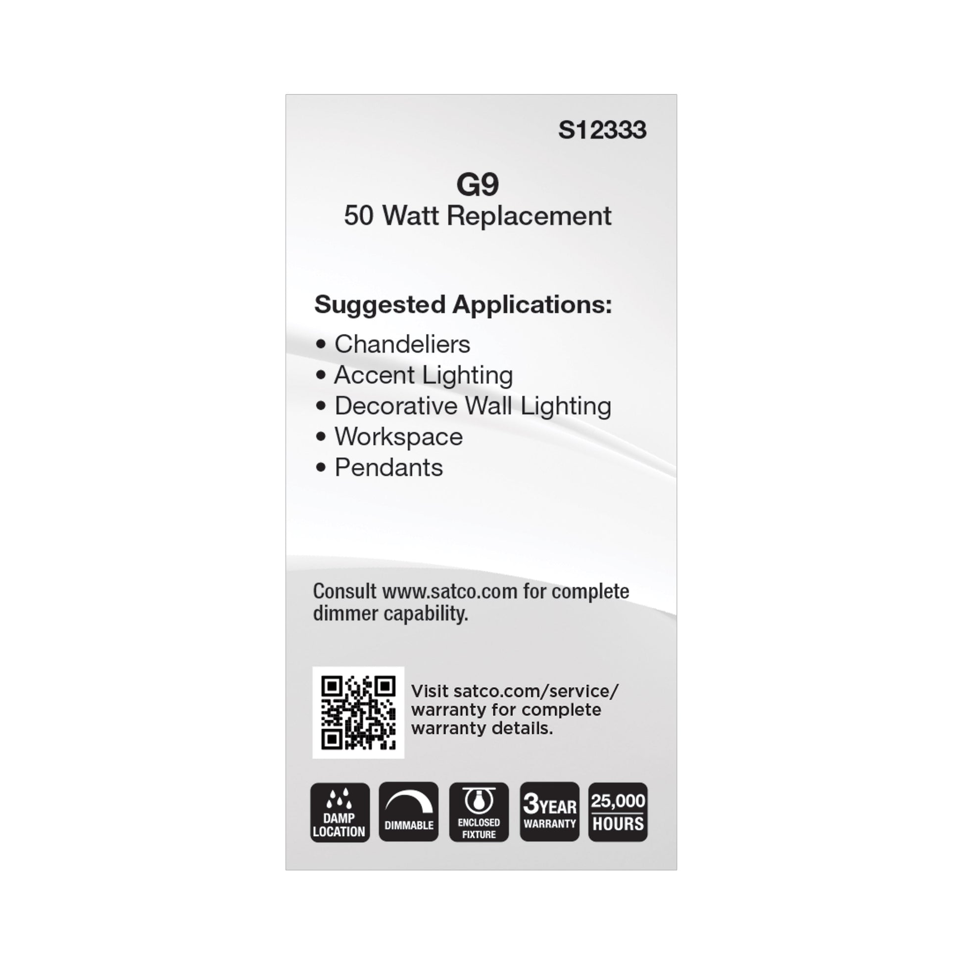 image of 6.5 Watt T6 LED - Frost Finish - G9 Base - 3000K - 120 Volt