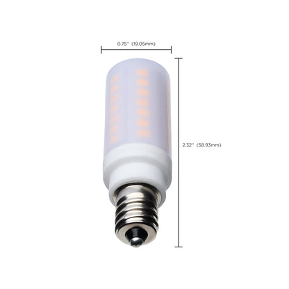 image of 5 Watt T6 LED - Frost Finish - E12 Base - 3000K - 120 Volt