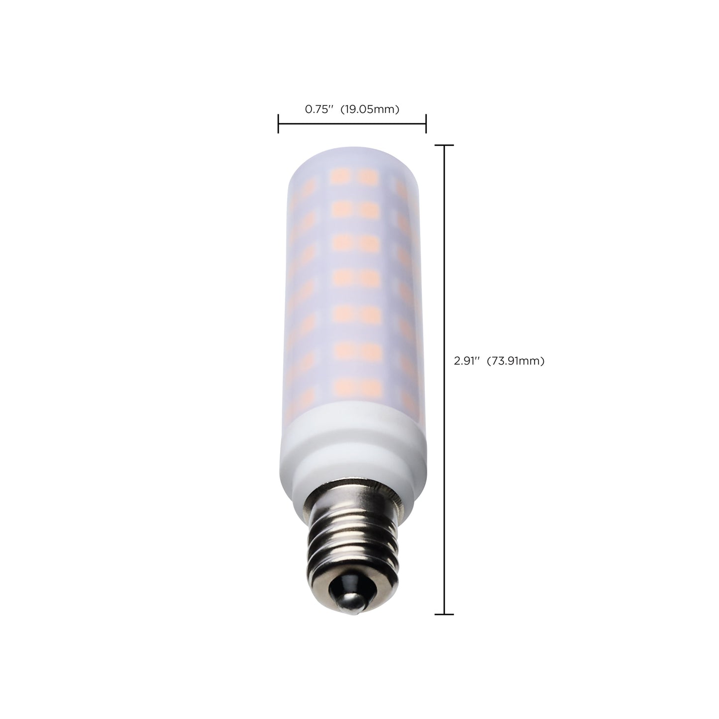 image of 6.5 Watt T6 LED - Frost Finish - E12 Base - 3000K - 120 Volt