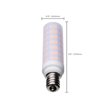 image of 6.5 Watt T6 LED - Frost Finish - E12 Base - 3000K - 120 Volt