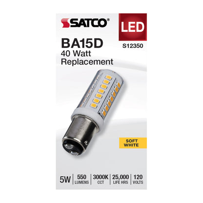 image of 5 Watt T6 LED - Clear Finish - DC Base - 3000K - 120 Volt