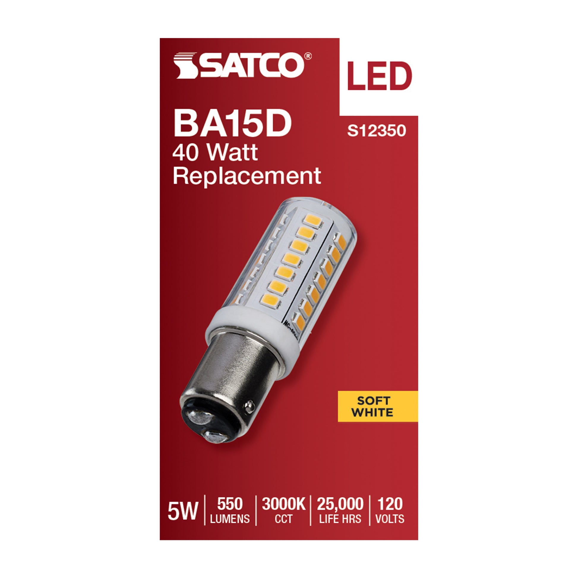 image of 5 Watt T6 LED - Clear Finish - DC Base - 3000K - 120 Volt