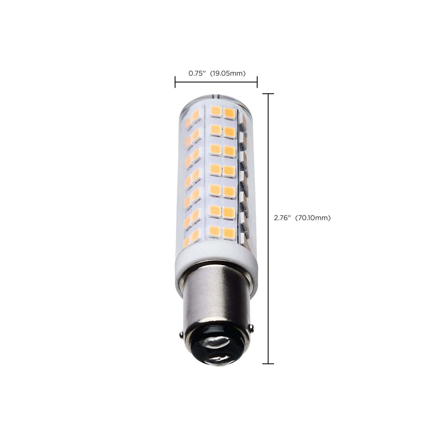 image of 6.5 Watt T6 LED - Clear Finish - DC Base - 3000K - 120 Volt