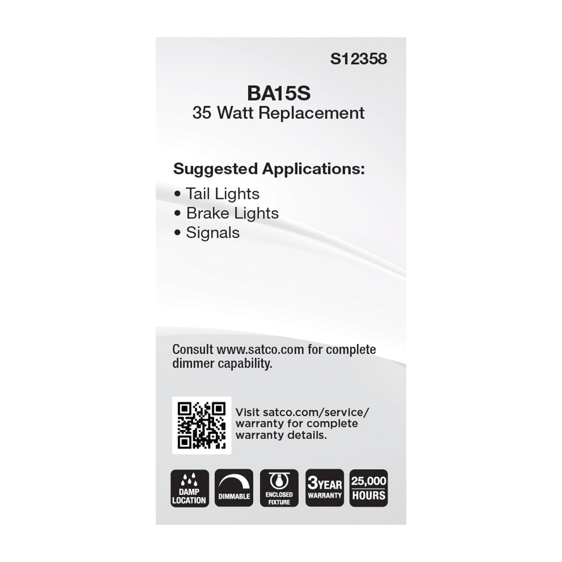 image of 4.5 Watt T6 LED - Clear Finish - BA15s Base - 3000K - 12 Volt