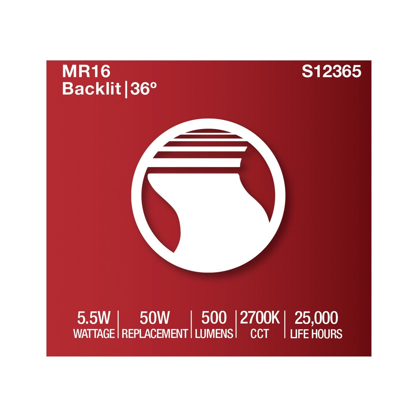 image of 5.5 Watt MR16 LED Floodlight - 2700K CCT - GU5.3 Base - 12 Volt