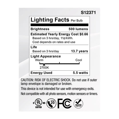 image of 5.5 Watt MR16 LED Floodlight - 2700K CCT - GU10 Base - 120 Volt
