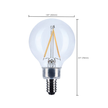 image of 3 Watt G16.5 LED - Candelabra Base - Clear - 3000K CCT - 120 Volt