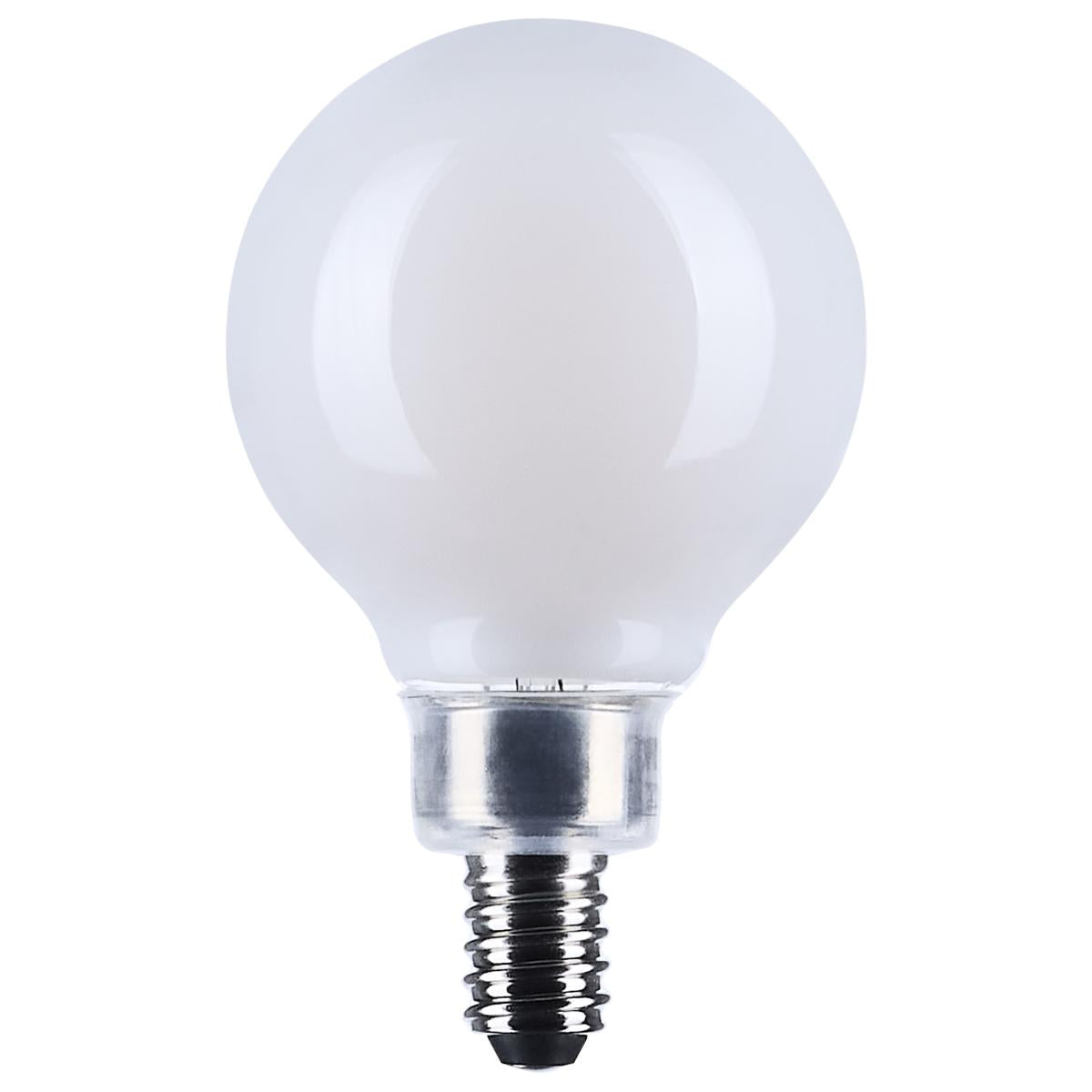 image of 4.5 Watt G16.5 LED - Candelabra Base - White Finish - 3000K CCT - 120 Volt