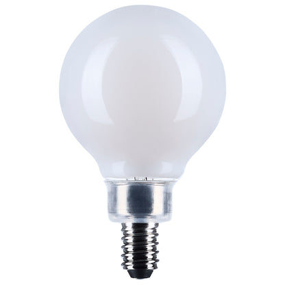image of 4.5 Watt G16.5 LED - Candelabra Base - White Finish - 3000K CCT - 120 Volt