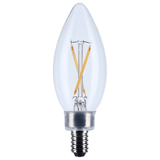image of 3 Watt B11 LED - Candelabra Base - Clear - 3000K CCT - 120 Volt