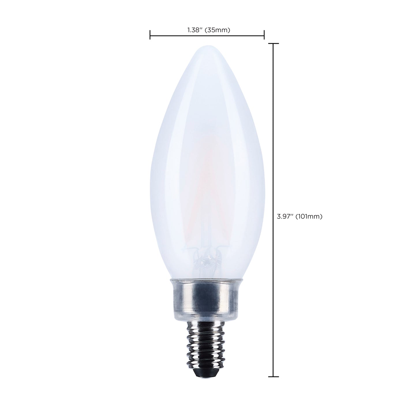 image of 3 Watt B11 LED - Candelabra Base - Frost Finish - 3000K CCT - 120 Volt