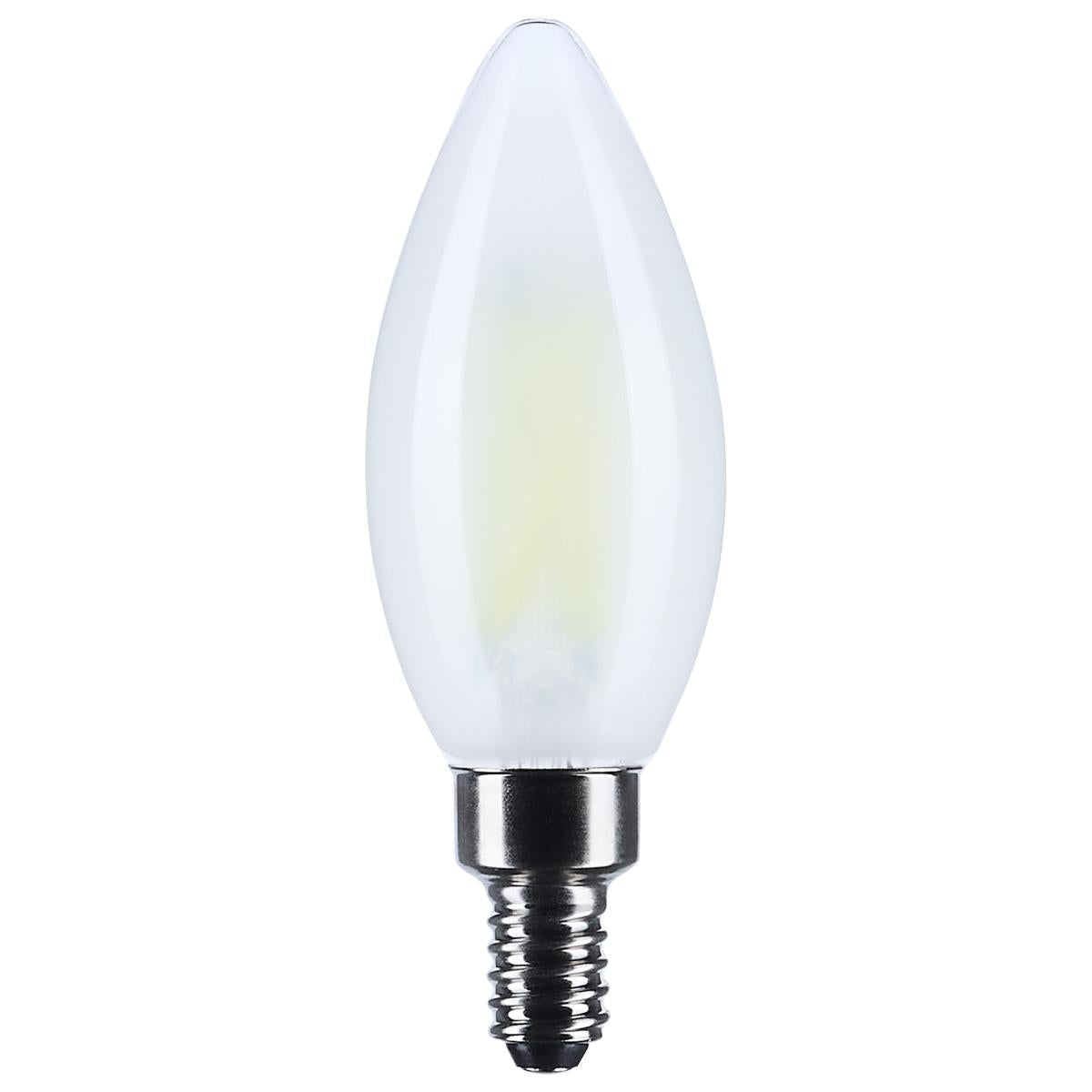 image of 8 Watt B11 LED - Candelabra Base - Candle-Tip - Frost Finish - 4000K CCT - 120 Volt