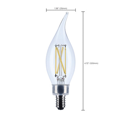 image of 4 Watt CA10 LED - Candelabra Base - Clear - 3500K CCT - 120 Volt