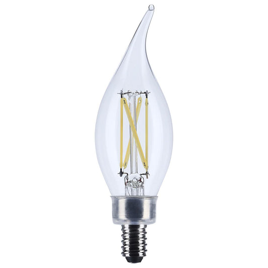 5.5 Watt CA10 LED - Candelabra Base - Clear - 3500K CCT - 120 Volt