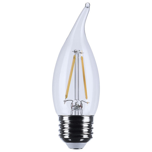 3 Watt CA10 LED - Medium Base - Clear - 3000K CCT - 120 Volt