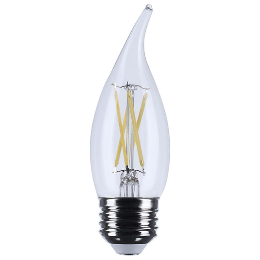 5.5 Watt CA10 LED - Medium Base - Clear - 5000K CCT - 120 Volt
