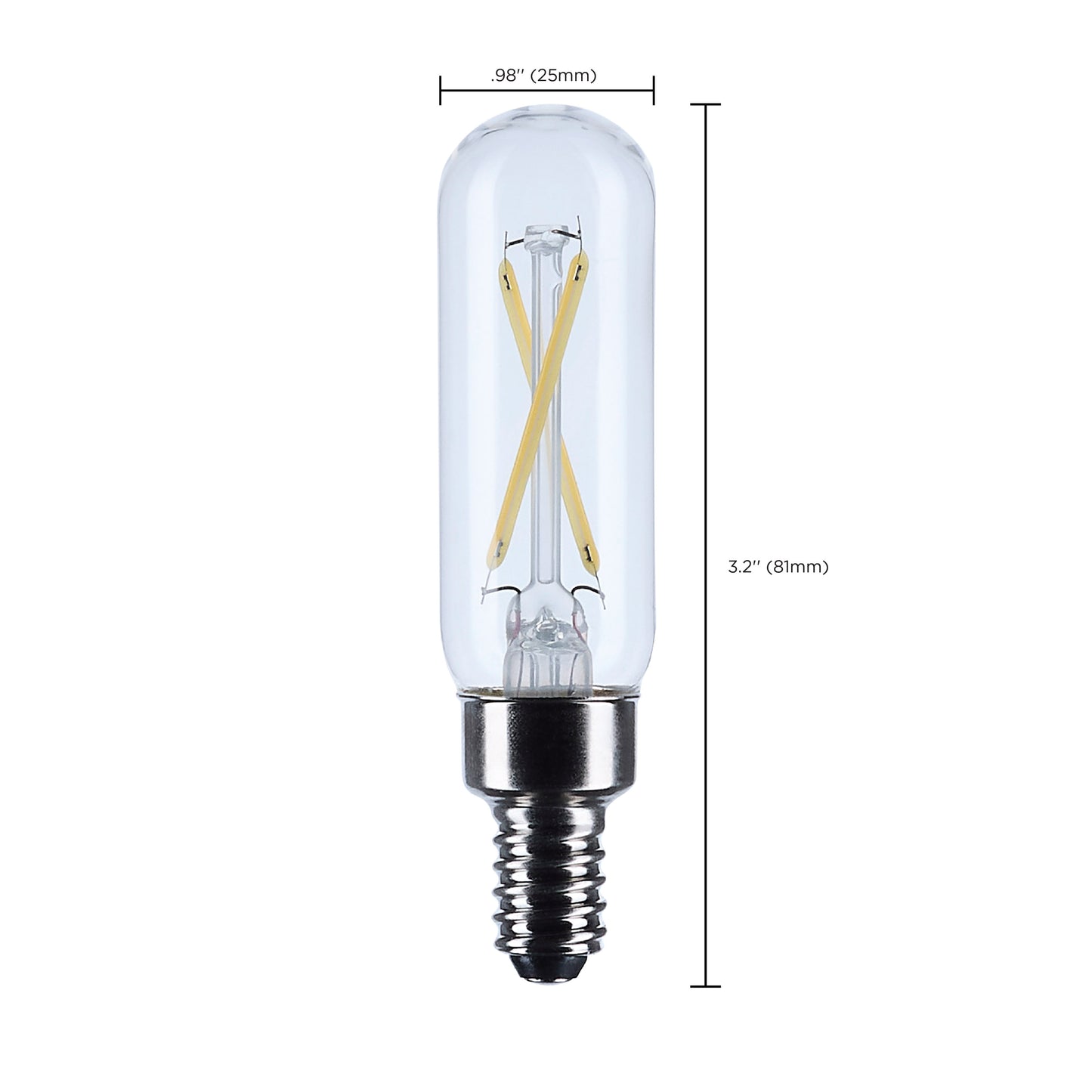 image of 2.8 Watt T6 LED - Candelabra Base - Clear - 3000K CCT - 120 Volt