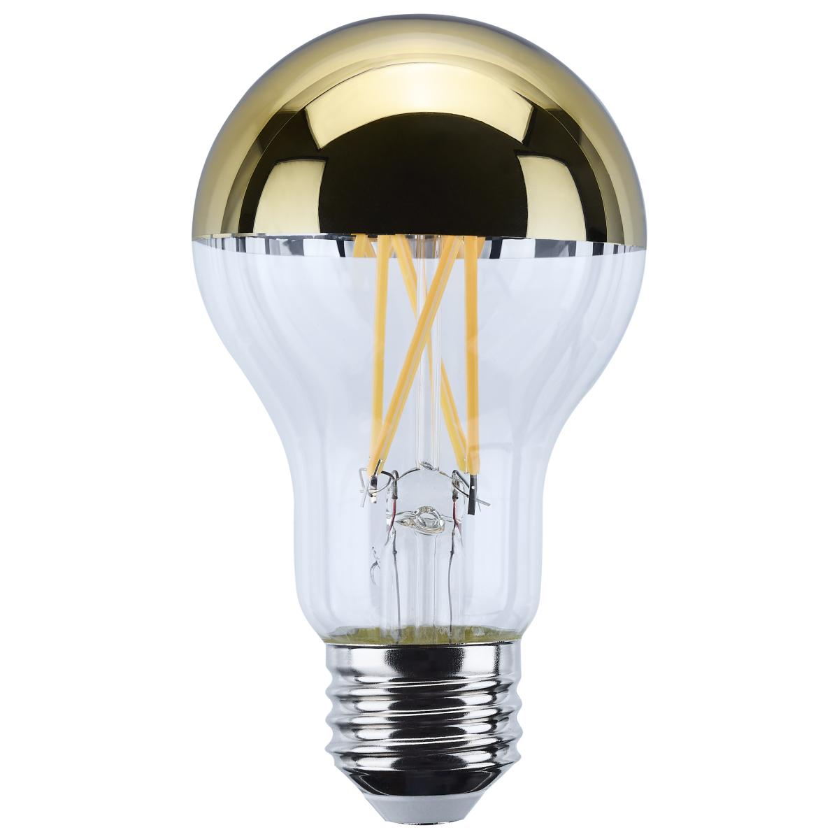 image of 8 Watt A19 LED - Medium Base - 2700K CCT - Gold Crown - 60 Watt Replacement
