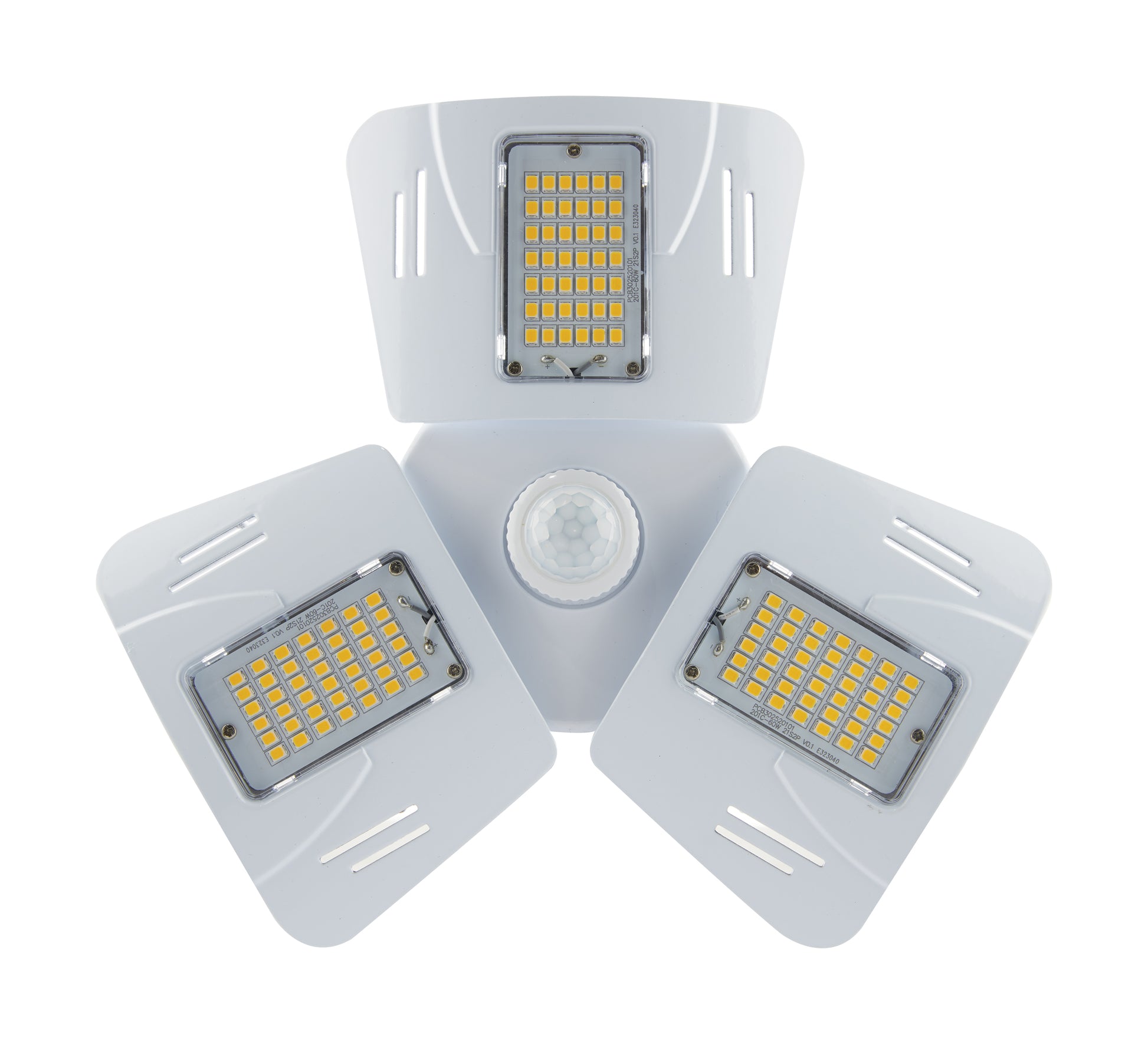 image of 60 Watt LED Motion Sensor Utility Light 4000K - Medium base - Adjustable Beam Angle - 100-277 Volt