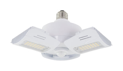 image of 60 Watt LED Motion Sensor Utility Light 4000K - Medium base - Adjustable Beam Angle - 100-277 Volt