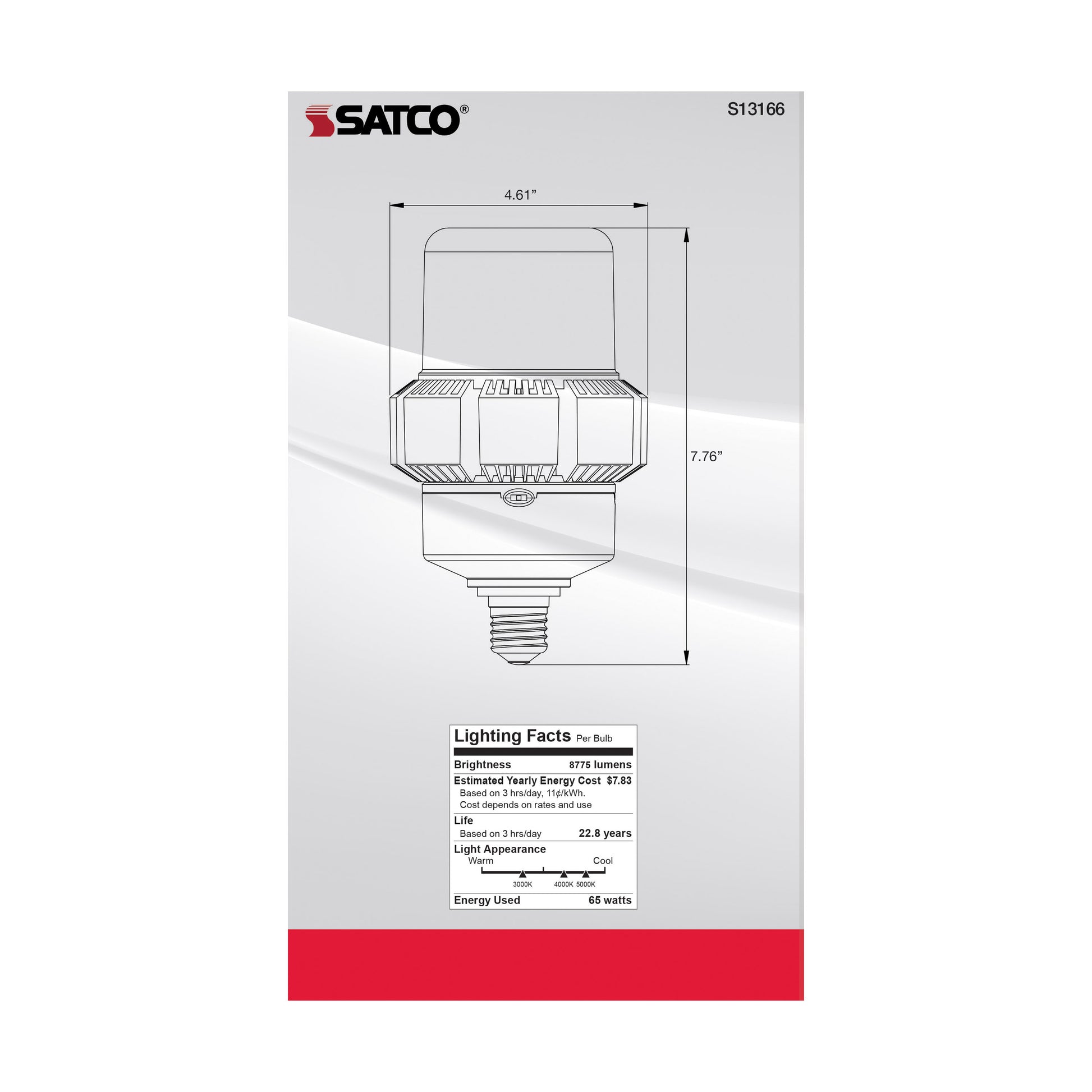 image of 65 Watt - A-Plus 37 - LED - CCT Selectable and Wattage Selectable - Medium base - Type B - Ballast Bypass - ColorQuick Technology - PowerQuick Technology
