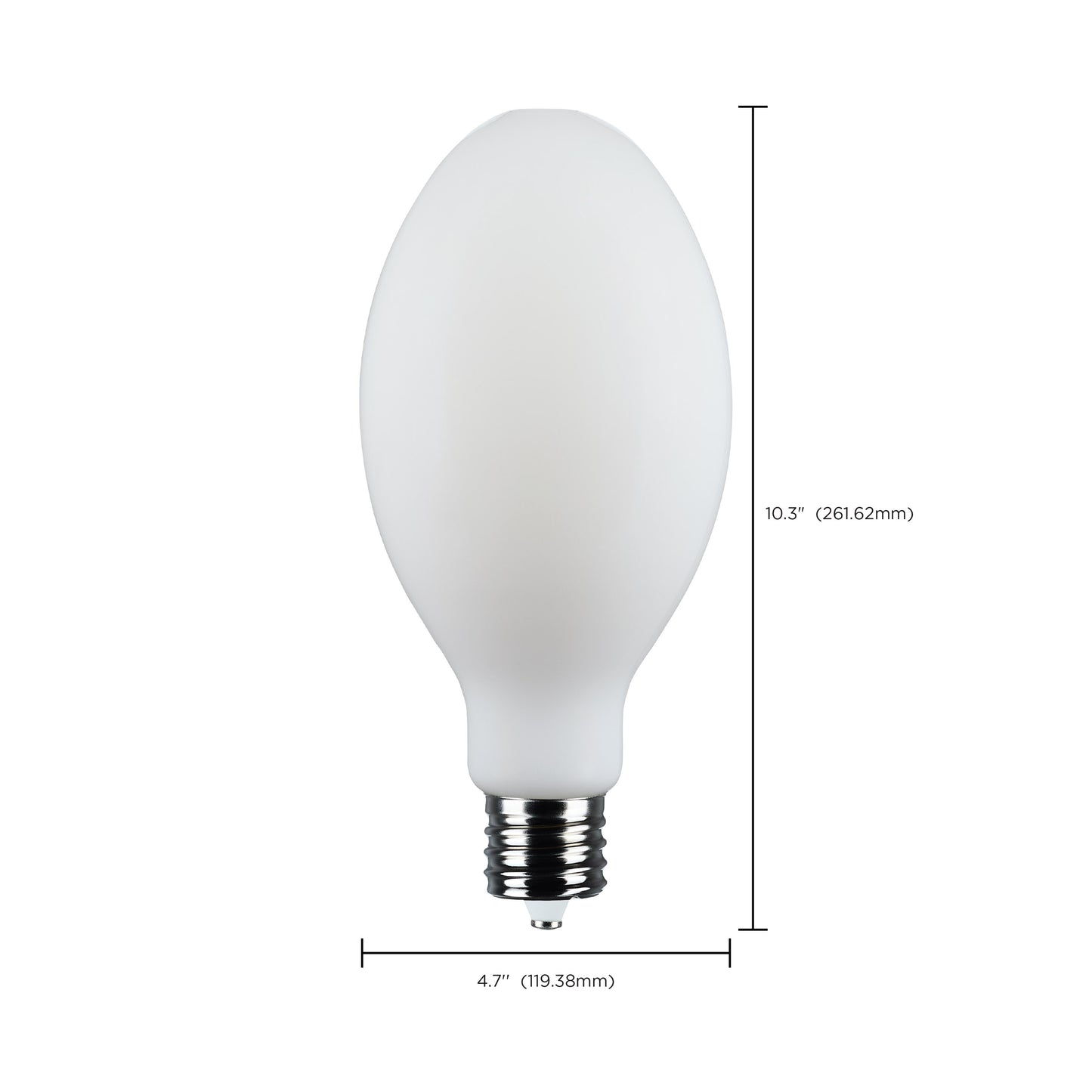 image of 45 Watt LED HID Replacement - ED37 - 5000K - Extended Mogul Base - White - 120-277 Range Voltage