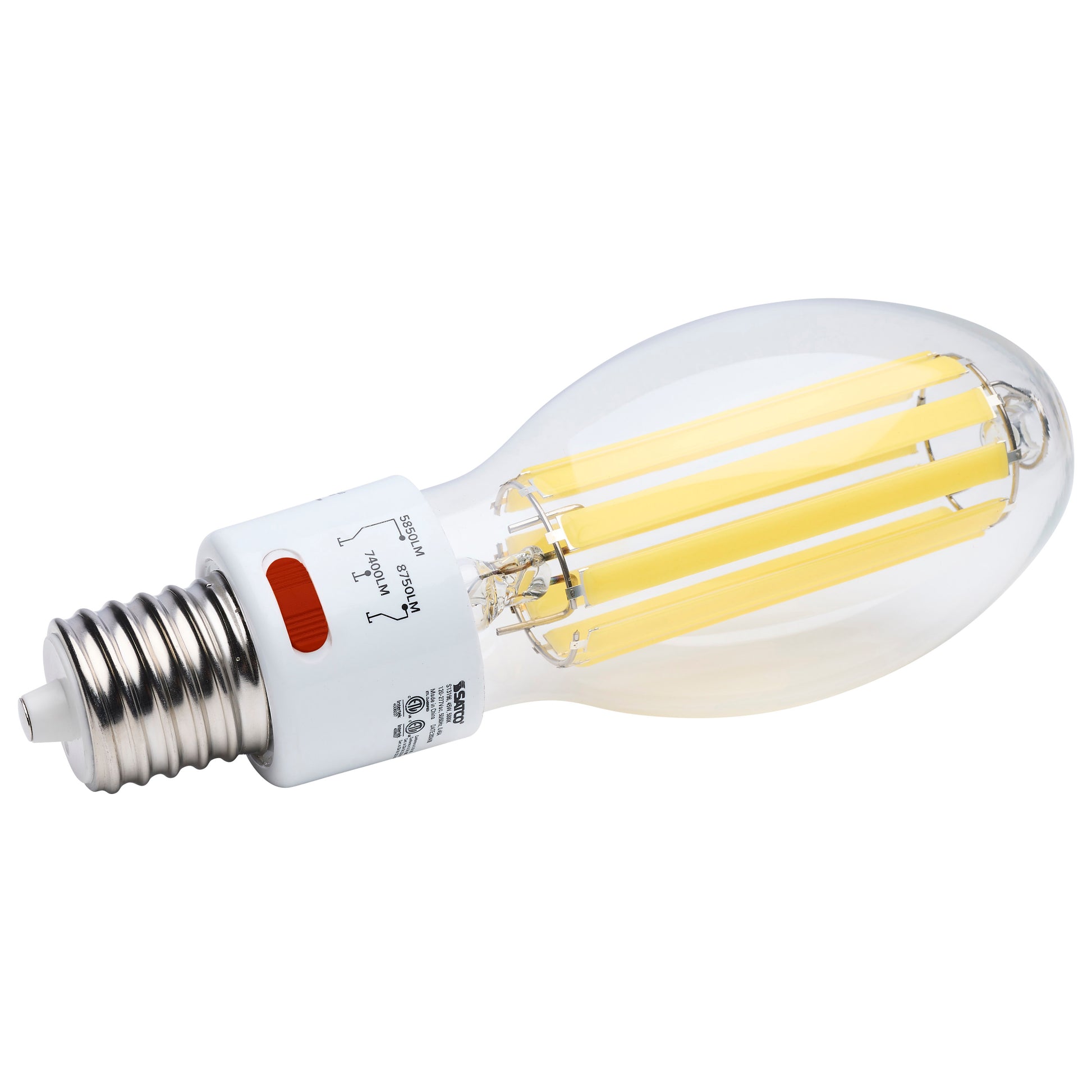 image of 30/38/45 Wattage Selectable LED HID Replacement - ED28 - 5000K - Mogul Extended Base - Clear - 120-277 Range Voltage