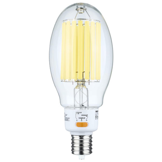 60/68/85 Wattage Selectable LED HID Replacement - ED37 - 5000K - Mogul Extended Base - Clear - 120-277 Range Voltage