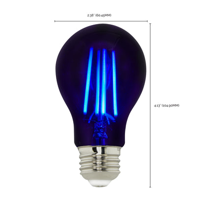 image of 6.5 Watt - LED A19 - Black Light Bulb - Medium Base - 120 Volt