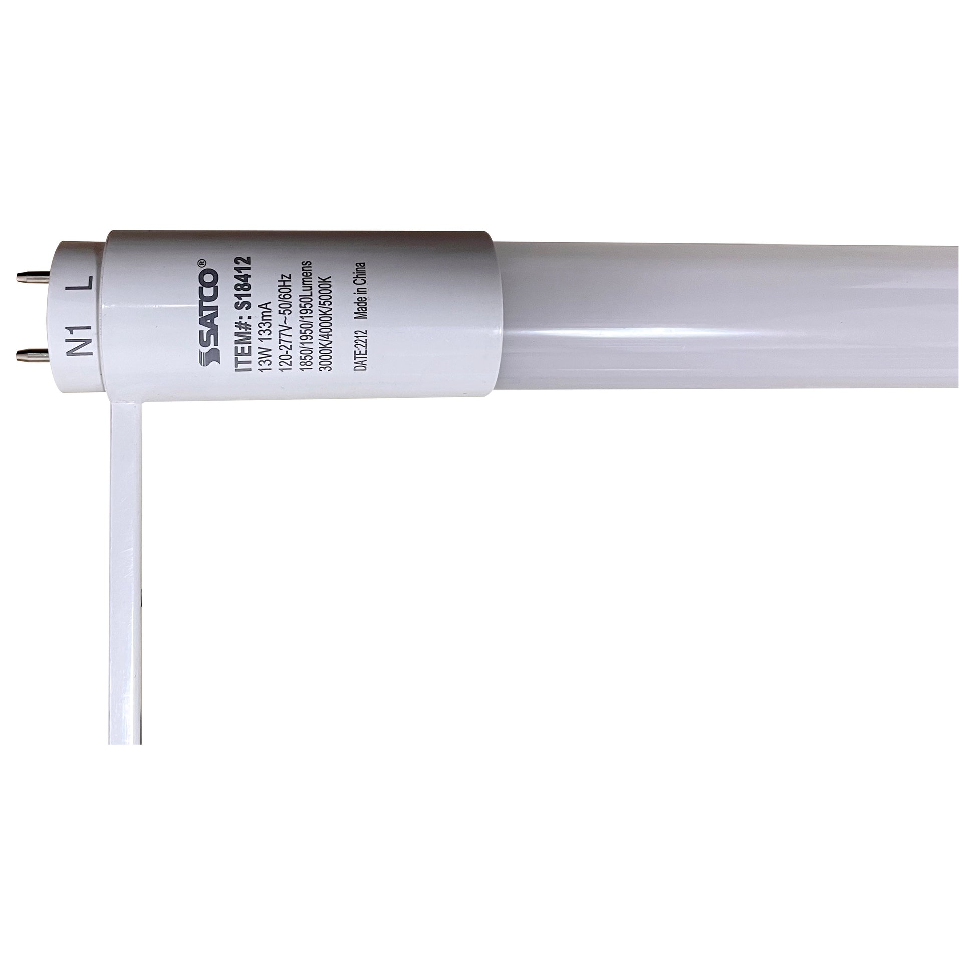 image of 13 Watt T8 U-BEND LED - 50000 Hours - Medium Bi Pin Base - CCT Selectable - Type B - White Finish - 120-277 Volt