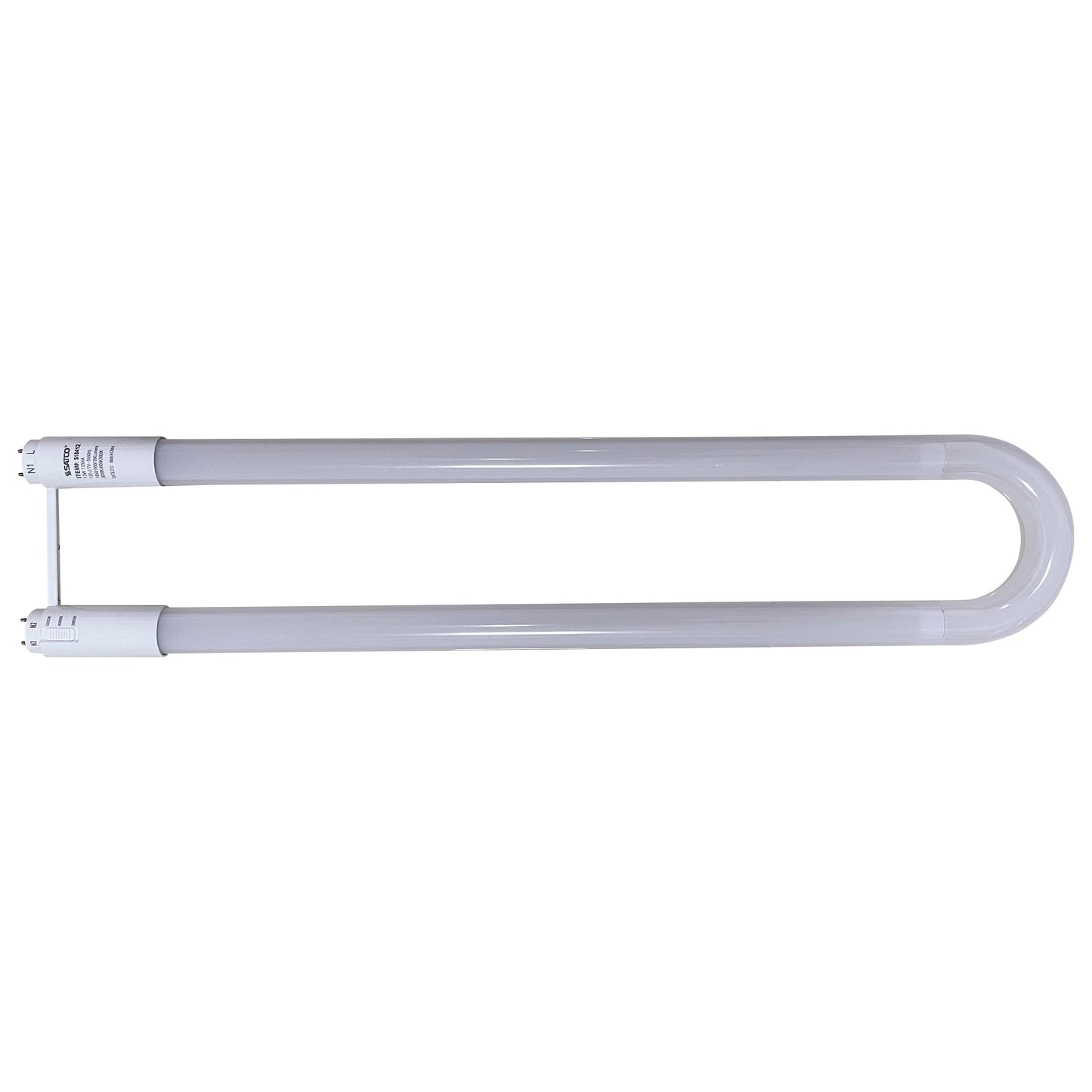 image of 13 Watt T8 U-BEND LED - 50000 Hours - Medium Bi Pin Base - CCT Selectable - Type B - White Finish - 120-277 Volt
