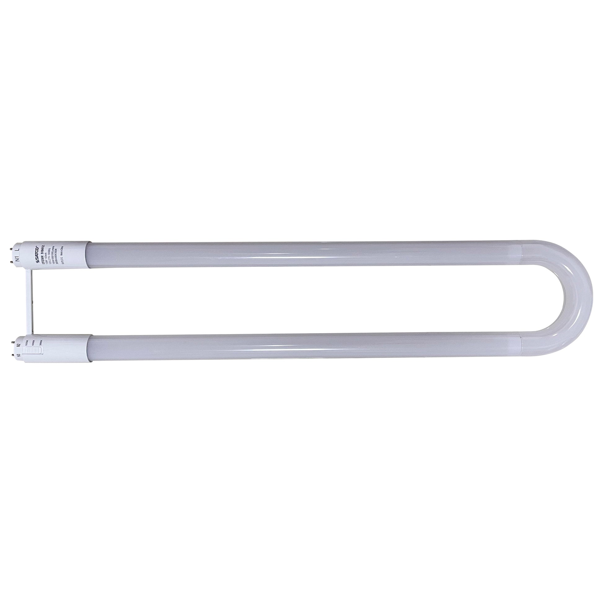 image of 13 Watt T8 U-BEND LED - 50000 Hours - Medium Bi Pin Base - CCT Selectable - Type B - White Finish - 120-277 Volt